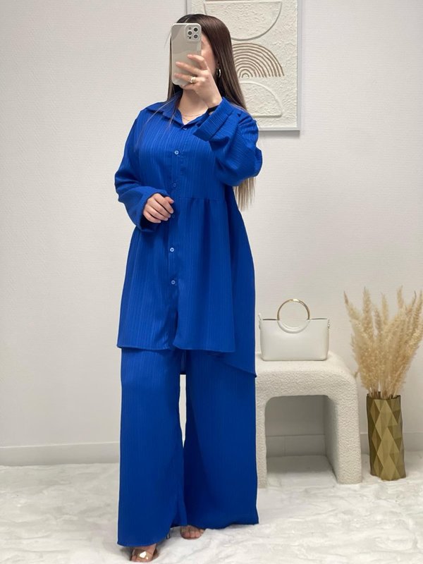 Royal Blue Tunic and Trousers Set