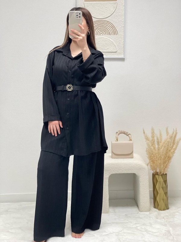 Black Tunic and Trousers Set